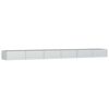 vidaXL Canteiro elevado de jardim 600x80x45cm a&ccedil;o galvanizado prateado