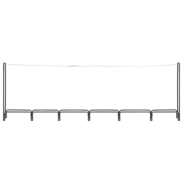 vidaXL Suporte para lenha 360x35x120 cm aço antracite