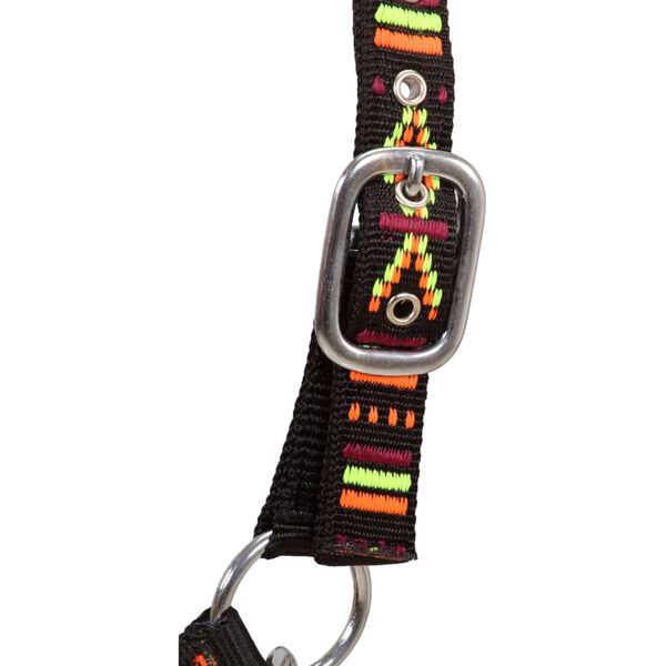 vidaXL Cabrestos 2 pcs para cavalo tamanho p&oacute;nei nylon preto