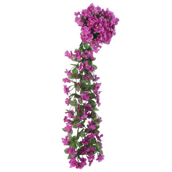 vidaXL Grinaldas de flores de Natal 3 pcs 85 cm roxo claro