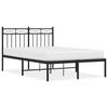 vidaXL Estrutura de cama com cabeceira 120x200 cm metal preto