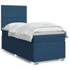 vidaXL Cama com molas/colch&atilde;o 90x200 cm tecido azul