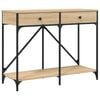 vidaXL Mesa consola 100x39x78,5 cm derivados madeira carvalho sonoma