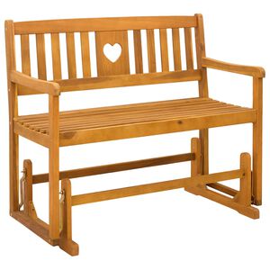 vidaXL Banco Deslizante de Jardim Natural 110 x 59 x 97 cm
