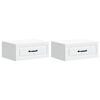 vidaXL Gabinete de Canto Montado na Parede com gaveta 2 pcs Branco