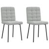 vidaXL Cadeiras de jantar 2 pcs veludo cinzento-claro