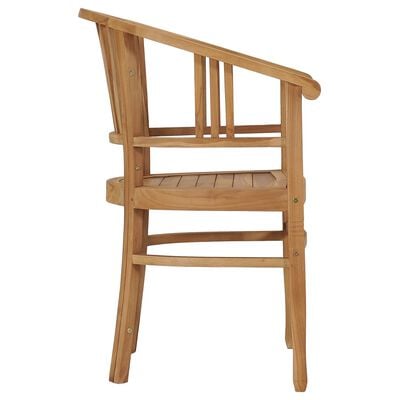 vidaXL Cadeiras de jardim 2 pcs madeira teca maciça