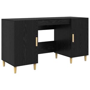 vidaXL Mesa Carvalho Preto Derivados de Madeira 140 x 50 x 75 cm