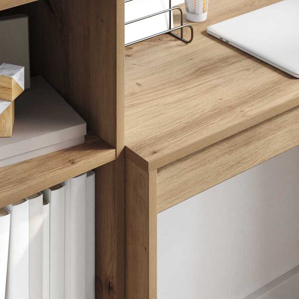 vidaXL Mesa com gaveta 2 pcs Carvalho Artesanal