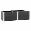 vidaXL Canteiro elevado de jardim 200x100x54 cm WPC cinzento