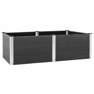 vidaXL Canteiro elevado de jardim 200x100x54 cm WPC cinzento