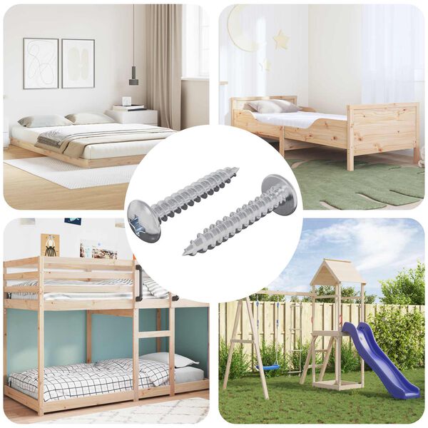 vidaXL Prego Autoperfurante 2 pcs Revestido de zinco 4 x 25 mm A&ccedil;o