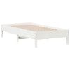 vidaXL Cama sem colch&atilde;o 75x190 cm madeira de pinho maci&ccedil;a branco