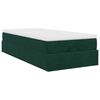 vidaXL Estrutura cama otomana colch&atilde;o 80x200 cm veludo verde escuro