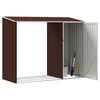 vidaXL Abrigo de lenha p/ jardim 245x98x159cm a&ccedil;o galvanizado castanho