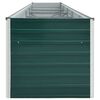 vidaXL Canteiro elevado de jardim 400x80x77cm a&ccedil;o galvanizado verde