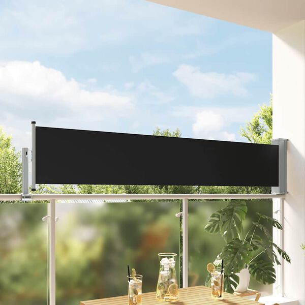 vidaXL Toldo lateral retr&aacute;til para p&aacute;tio 60x300 cm preto