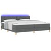 vidaXL Cama Box com colchão Cinzento escuro 200 x 200 cm tecido