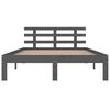 vidaXL Estrutura de cama king 150x200 cm madeira maci&ccedil;a cinza