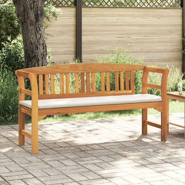 vidaXL Banco de Rosa Natural 157 x 46 x 82,5 cm