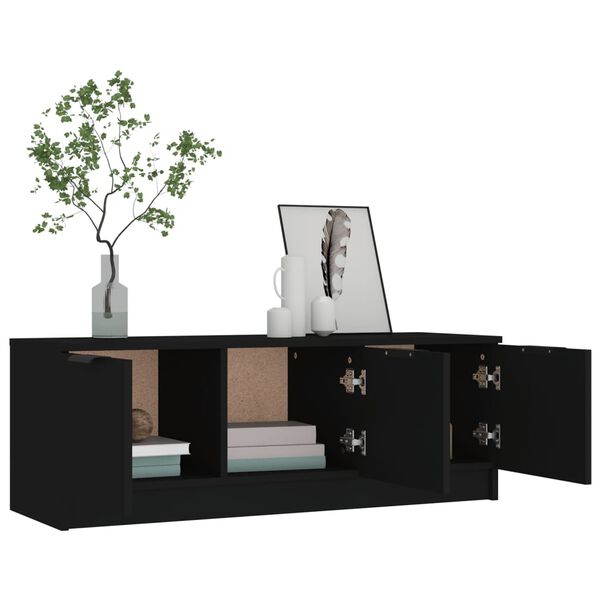 vidaXL M&oacute;vel para TV 102x35x36,5 cm madeira processada preto