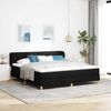 vidaXL Cama Box com colch&atilde;o com cabeceira Preto 180 x 200 cm tecido