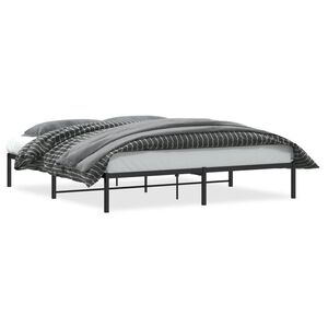 vidaXL Estrutura de cama 180x200 cm metal preto