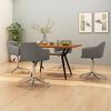 vidaXL Cadeiras de jantar girat&oacute;rias 4 pcs tecido cinzento-claro