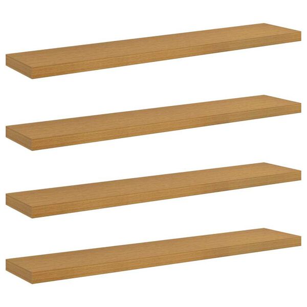 vidaXL Prateleira de Parede 4 pcs Bege 120 x 23,5 x 4 cm