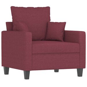 vidaXL Poltrona 60 cm tecido vermelho tinto