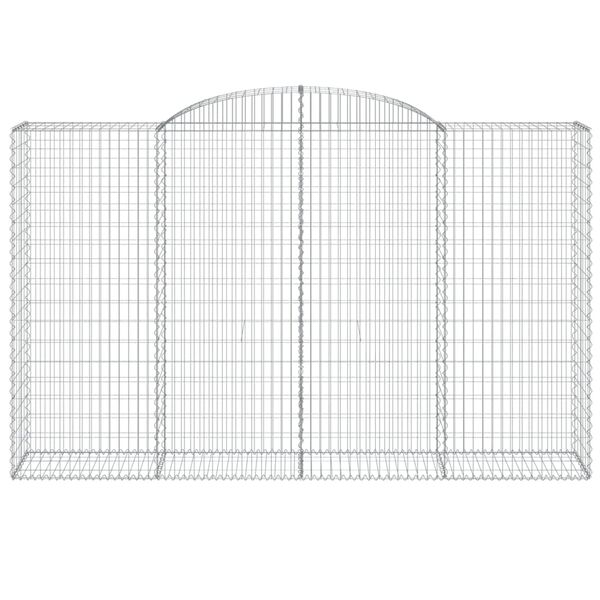 vidaXL Cestos gabi&atilde;o arqueados 25 pcs 300x50x180/200 ferro galvanizado