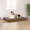 vidaXL Cama para c&atilde;es 91,5x64x9 cm pinho maci&ccedil;o castanho mel