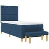 vidaXL Cama Box com colch&atilde;o com cabeceira Azul 80 x 200 cm tecido