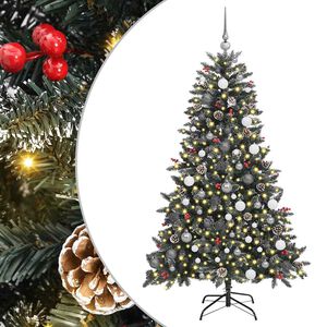 vidaXL &Aacute;rvore de Natal Artificial Verde 180 cm PVC, Pl&aacute;stico e A&ccedil;o