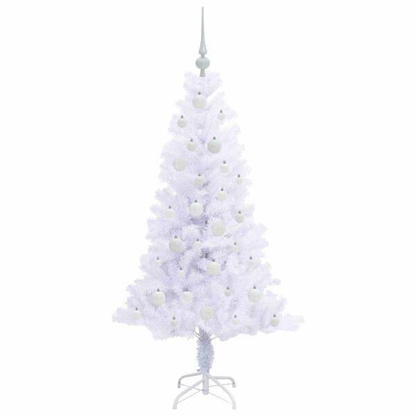 vidaXL &Aacute;rvore de Natal Artificial com 150 LEDs Branco 150 cm PVC e A&ccedil;o
