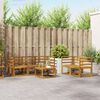 vidaXL Conjunto de Sof&aacute;s para Exterior 6 pcs Natural e Creme