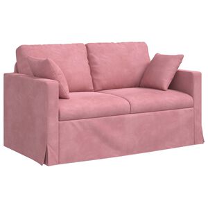 vidaXL Sof&aacute; Rosa 138 x 78 x 80 cm Veludo
