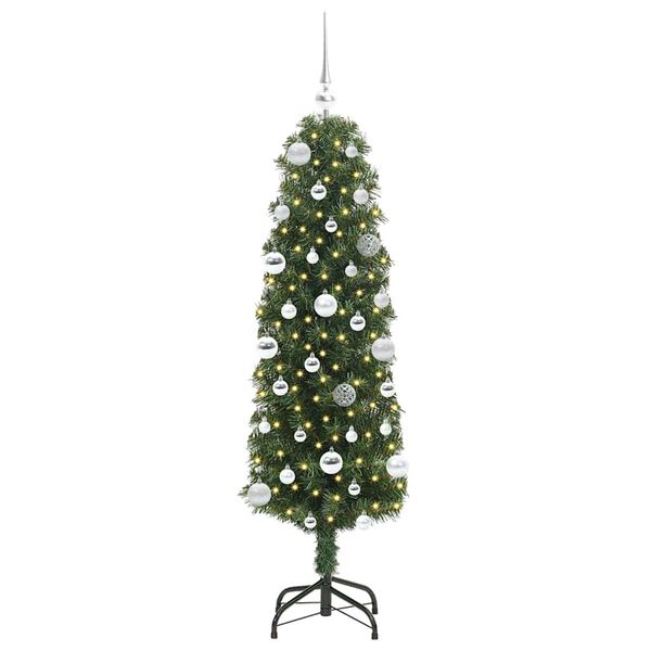 vidaXL &Aacute;rvore de Natal Artificial Verde 150 cm PVC e A&ccedil;o e Pl&aacute;stico