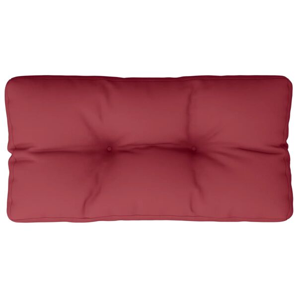 vidaXL Almofad&atilde;o para sof&aacute; de paletes 70x40x12cm tecido vermelho tinto