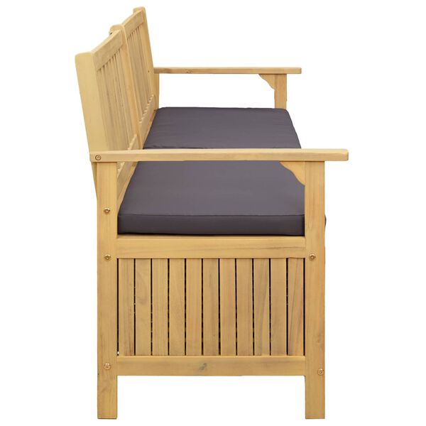 vidaXL Banco de arruma&ccedil;&atilde;o com almofada com armazenamento com porta