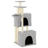 vidaXL &Aacute;rvore p/ gatos c/ postes arranhadores sisal 122 cm cinza-claro