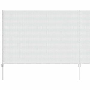 vidaXL Cerca com Poste Prateado