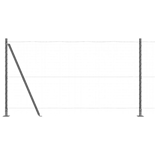 vidaXL Poste de Cerca 13 pcs Cinzeto A&ccedil;o