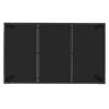 vidaXL Mesa de jardim com tampo de vidro 150x90x75 cm vime PE preto