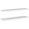vidaXL Prateleiras de parede 2pcs 100x23,5cm a&ccedil;o inoxid&aacute;vel prateado