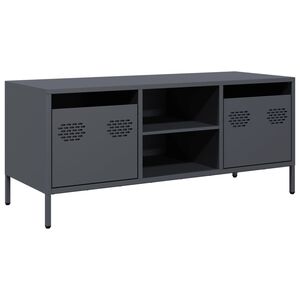 vidaXL M&oacute;vel de TV 101,5x39x43,5 cm a&ccedil;o laminado a frio antracite