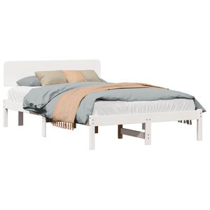 vidaXL Estrutura da Cama com cabeceira Branco 120 x 190 cm