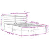 VidaXL Cama sem colch&atilde;o 140x190 cm pinho maci&ccedil;o castanho-mel