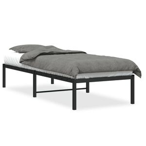 vidaXL Estrutura de cama 75x190 cm metal preto