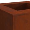 vidaXL Fire Pit Castanho 80 x 80 x 40 cm A&ccedil;o resistente &agrave;s intemp&eacute;ries